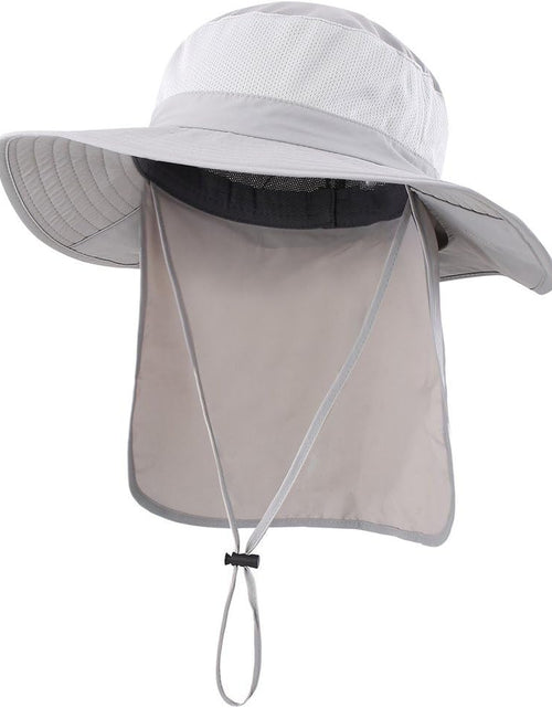 Load image into Gallery viewer, Outdoor UPF50+ Mesh Sun Hat Wide Brim Fishing Hat with Neck Flap
