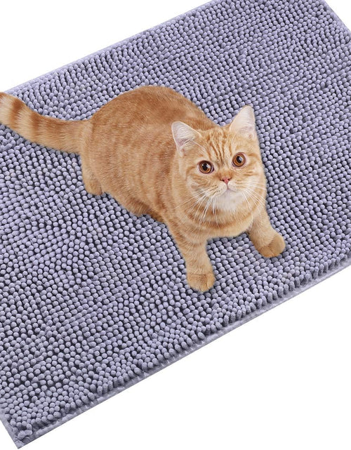 Load image into Gallery viewer, Cat Litter Mat, Litter Trapping Mat, 31&quot;× 20&quot; Cat Kitty Litter Rug with Waterproof Back, Super Soft for Cat&#39;S Paws, Machine Washable, Grey
