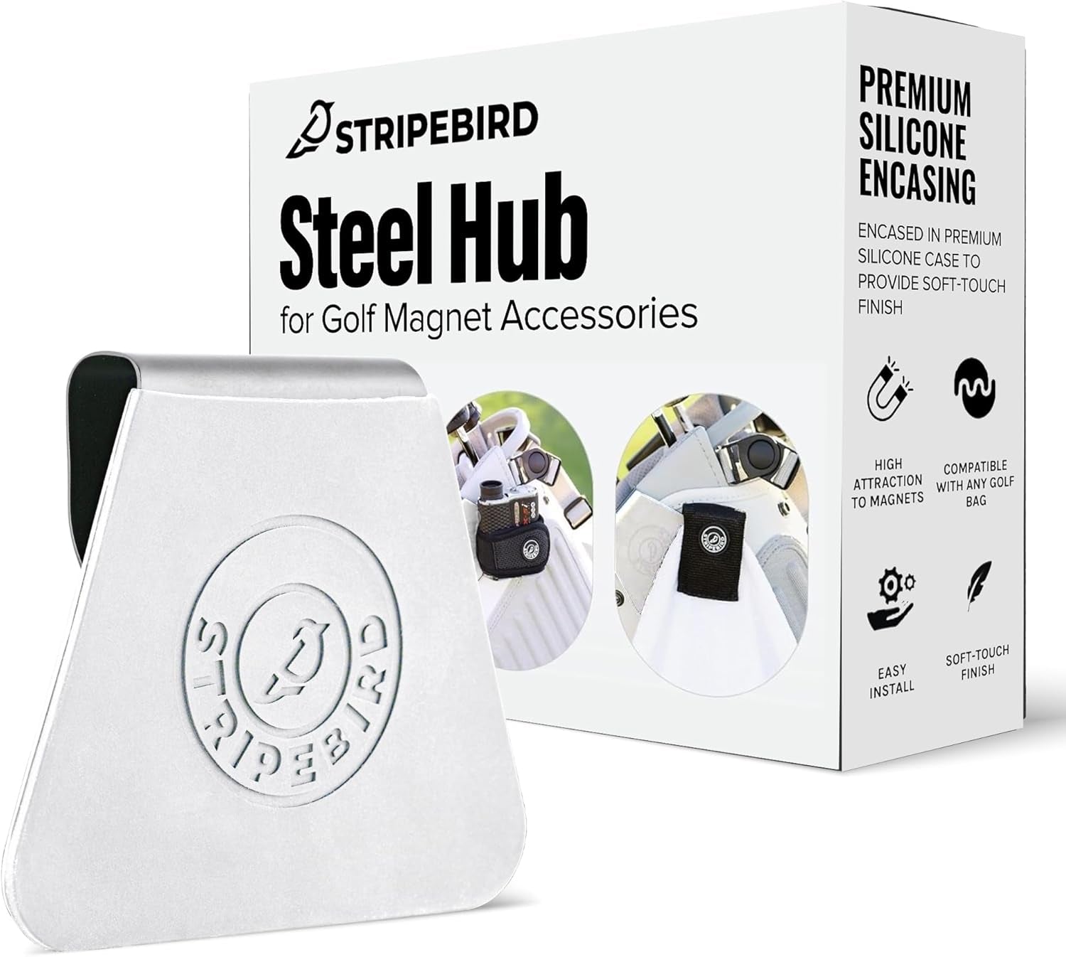 - Golf Steel Hub for Magnetic Accessories - Golf Bag Attachment for Magnetic Products - Easily Access Magnetic Golf Accessories from Your Golf Bag