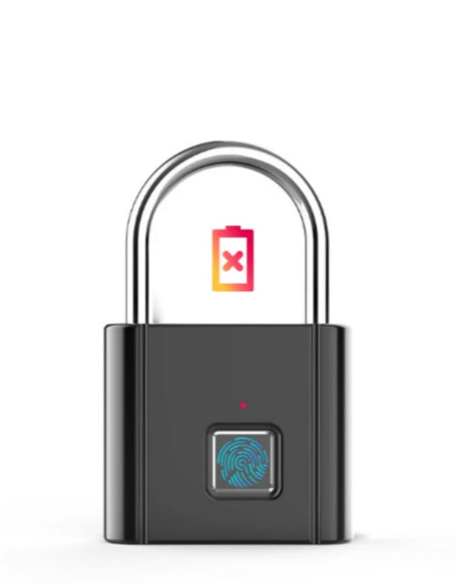 Load image into Gallery viewer, Smart Biometric Thumbprint Door Padlocks Rechargeable Door Lock Fingerprint Smart Padlock USB Keyless Quick Unlock
