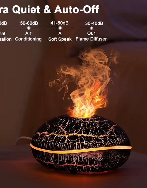 Load image into Gallery viewer, Aroma Humidifier Flame Essential Oil Diffuser Ultrasonic Aromatherapy Air Humidifier Home Mini Fragrance Diffuser with LED Light
