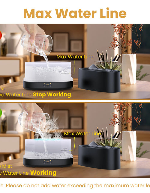 Load image into Gallery viewer, Flame Diffuser Humidifier with Flame Light, 3 Flame Colors Essential Oil Diffuser, Waterless Auto Shut-Off, Time Setting for Home, Office, Room
