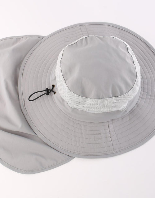 Load image into Gallery viewer, Outdoor UPF50+ Mesh Sun Hat Wide Brim Fishing Hat with Neck Flap
