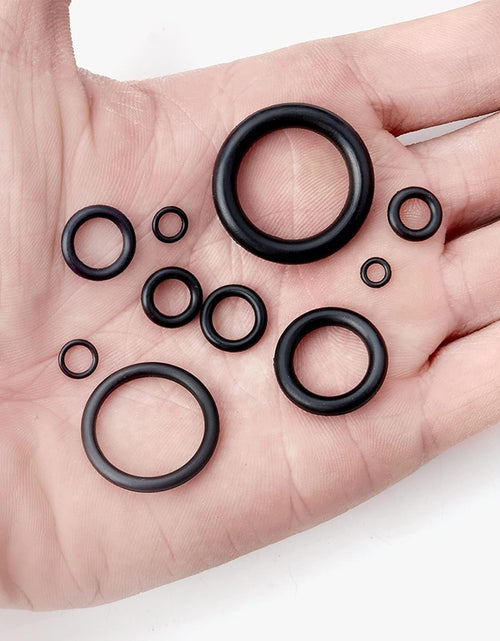 Load image into Gallery viewer, 770 Pcs Rubber O Rings Kit, 18 Size Metric NBR Washer Gasket Sealing Assortment Kit, for Plumbing Faucet, Automotive, Air or Gas Connections, General Repair with Storage Box. Black
