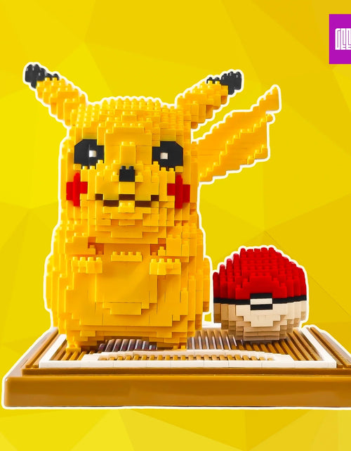 Load image into Gallery viewer, Figure Building Block Set Pokemon Pikachu, for Adults, 1260 Pcs, 7 Inches Tall, Plastic
