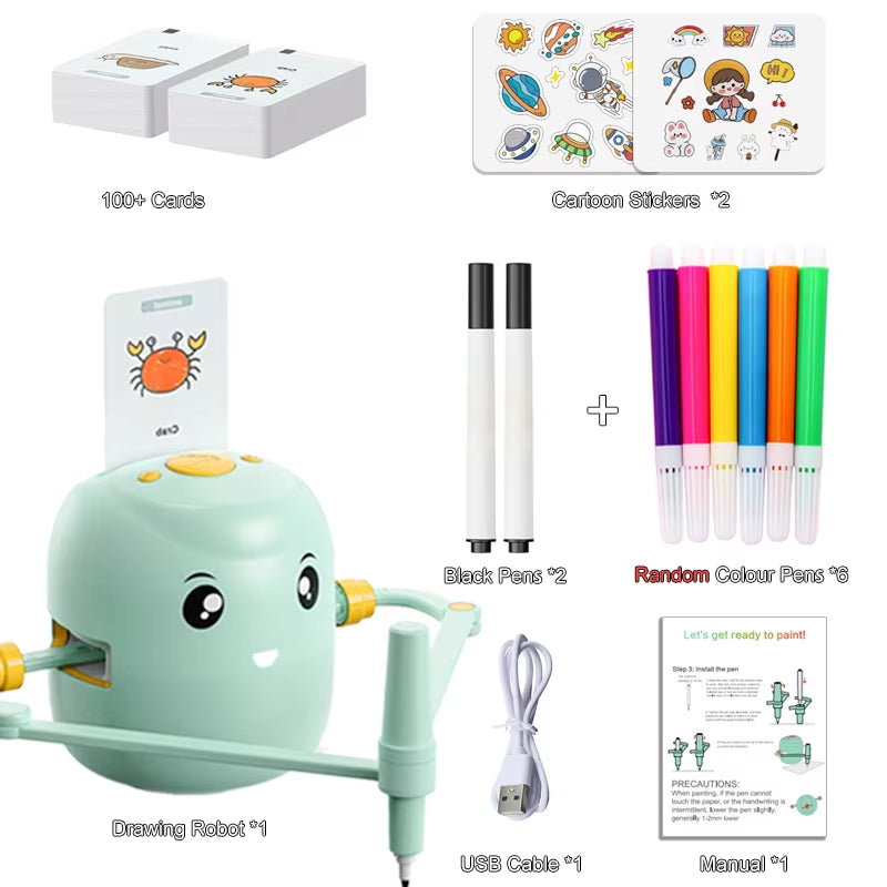 Smart Drawing Robot Intelligent Painting Robot Kids Drawing Toys for Children Birthday Gifts for Girls Early Educational Toys