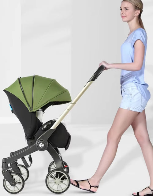 Load image into Gallery viewer, Baby Stroller 4In1 Multifunctional Newborn Baby Stroller 3In1 Foldable Basket Type Seat
