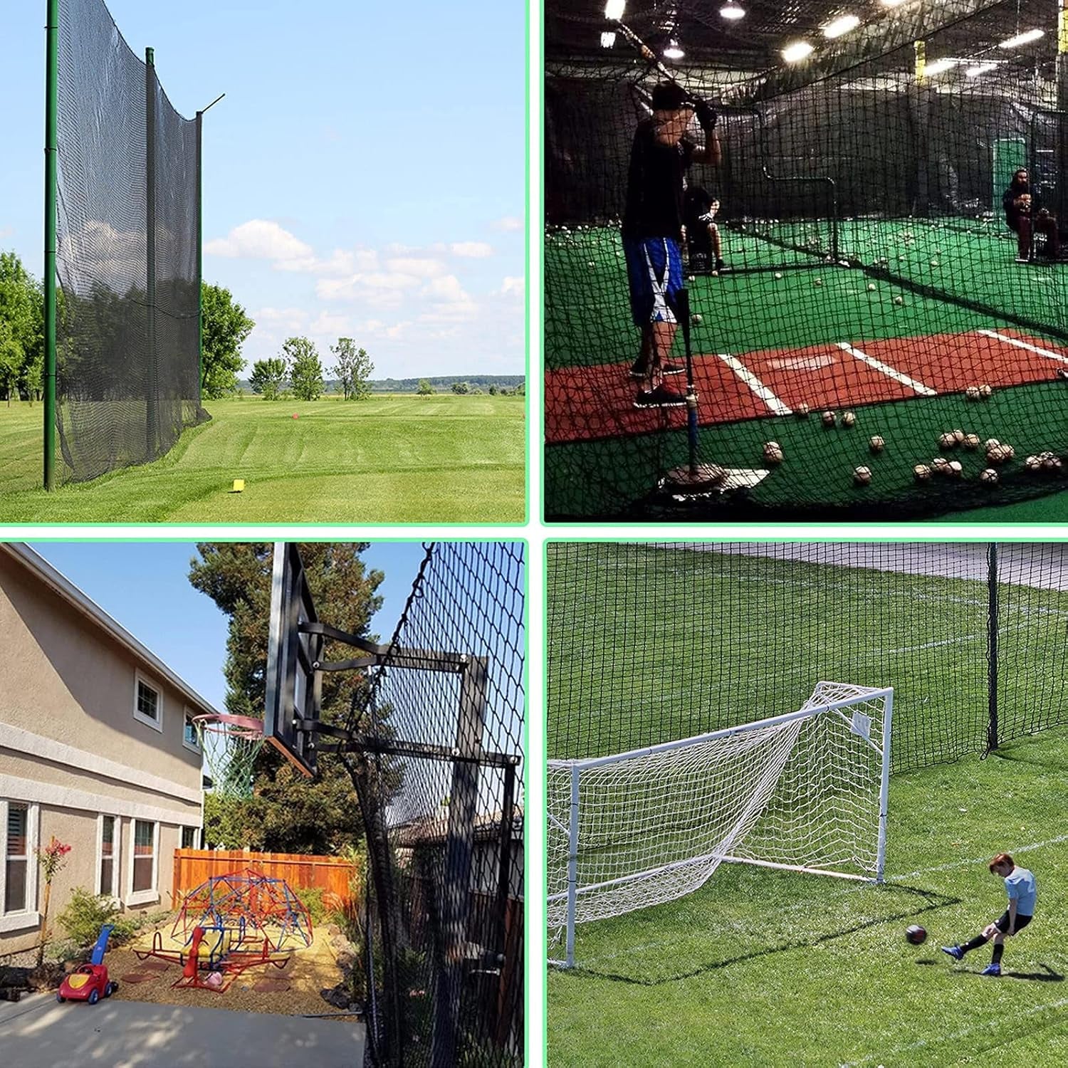 Golf Practice Net Golf Ball Hitting Netting,Heavy Duty Nylon Golf Sports Netting Barrier Nets 10X10Ft/10X15Ft/10X20Ft