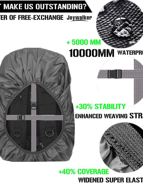 Load image into Gallery viewer, Waterproof Backpack Rain Cover for (15-90L), Upgraded Anti-Slip Cross Buckle Straps, Triple Strengthened Layers for Hiking Camping Traveling
