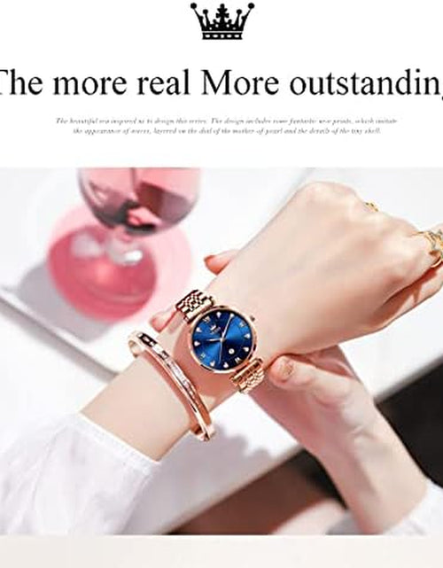 Load image into Gallery viewer, Women Watches Japanese Quartz Waterproof Wristwatch Stainless Steel Strap Fashion Dress Luminous Lady Watch Bracelet Sets Valentines Day Gifts
