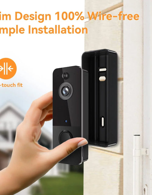 Load image into Gallery viewer, Wireless Doorbell Camera with Chime, Smart Video Doorbell Security Camera with ，Black
