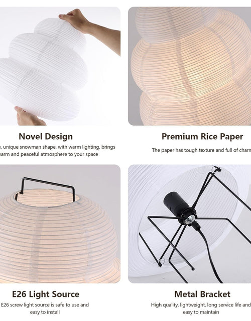 Load image into Gallery viewer, Noguchi Style Lamp, Akari Lamp, Paper Lantern Lamp, Floor Paper Lamp, Rice Pa...
