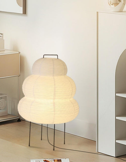 Load image into Gallery viewer, Noguchi Style Lamp, Akari Lamp, Paper Lantern Lamp, Floor Paper Lamp, Rice Pa...
