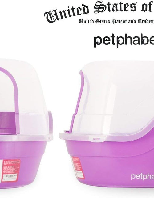 Load image into Gallery viewer, Covered Litter Box, Jumbo Hooded Cat Litter Box Holds up to Two Small Cats Simultaneously,Extra Large Purple by
