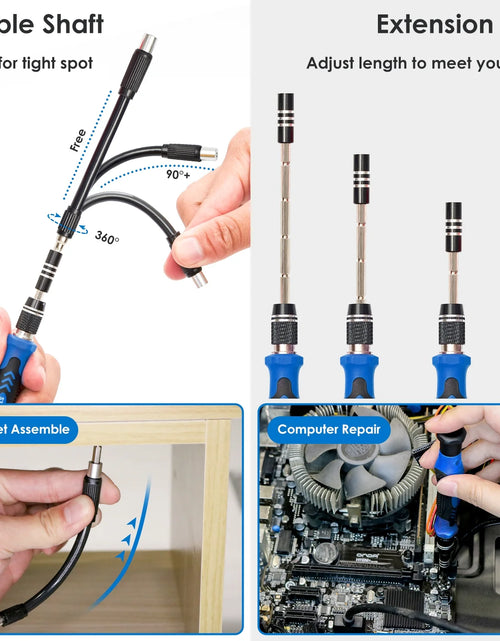 Load image into Gallery viewer, Humwam Precision Screwdriver Sets,142-Piece Electronics Precision Screwdriver with 120 Bits Magnetic Repair Tool Kit for Iphone, Computer,Household Appliances, Jewelry, Guita, Tablet,Game Console

