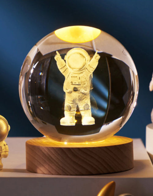 Load image into Gallery viewer, Crystal Ball Night Lights Glowing Planet Galaxy Astronaut 3D Moon Table Lamp USB Atmosphere Lamp Tabletop Decorations Kid Gifts
