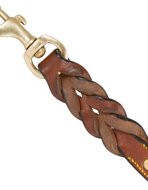 Load image into Gallery viewer, Leather Braided Dog Leash, Brown 6Ft X 3/4 Inch, Naturally Tanned 6 Foot Full Grain Leather Lead
