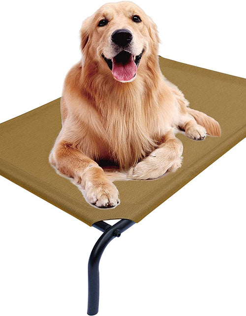 Load image into Gallery viewer, Heavy Duty Steel-Framed Portable Elevated Pet Bed, Elevated Cooling Pet Cot
