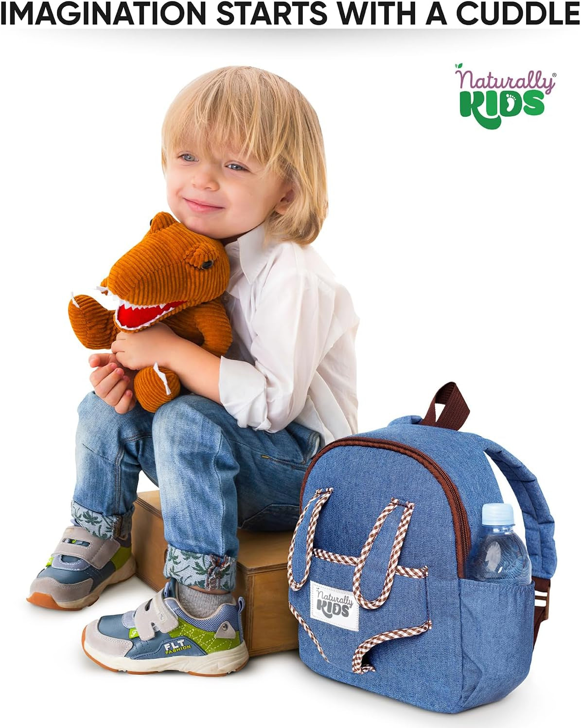 Dinosaur Backpack, Dinosaur Toy, Gifts for 2 Year Old Boy, Toy Dinosaurs for Toddlers 1-3