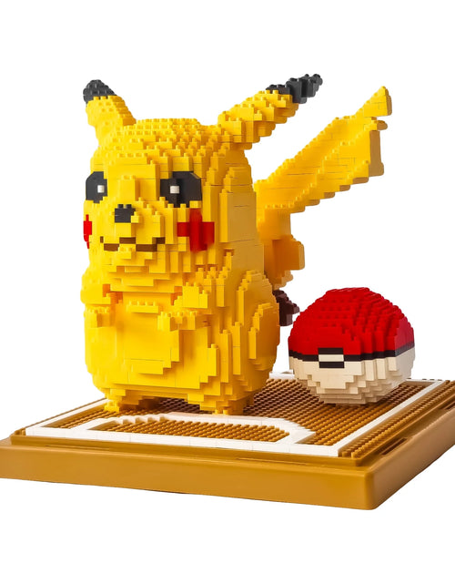 Load image into Gallery viewer, Figure Building Block Set Pokemon Pikachu, for Adults, 1260 Pcs, 7 Inches Tall, Plastic
