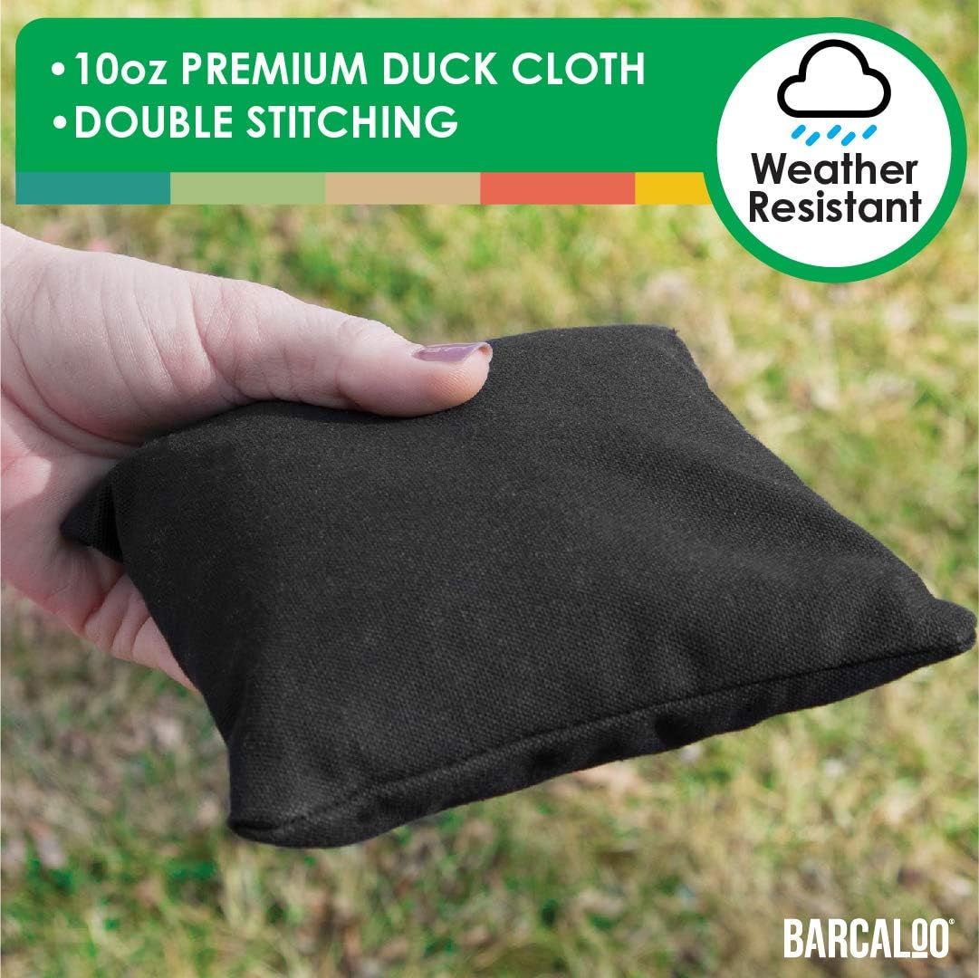 Weather Resistant Cornhole Bean Bags Set of 8 - Duck Cloth - Regulation Size & Weight