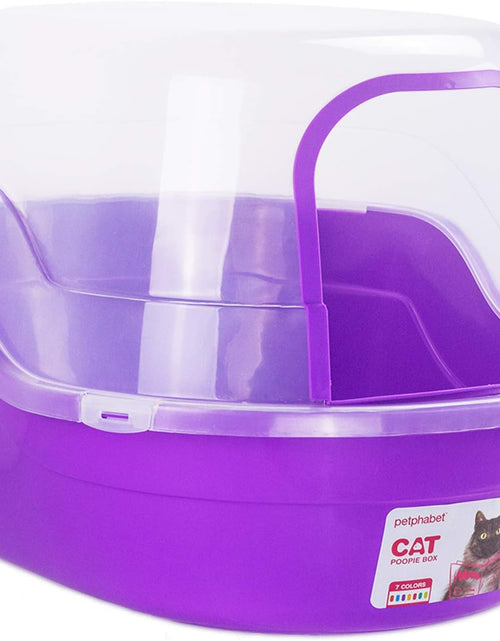 Load image into Gallery viewer, Covered Litter Box, Jumbo Hooded Cat Litter Box Holds up to Two Small Cats Simultaneously,Extra Large Purple by
