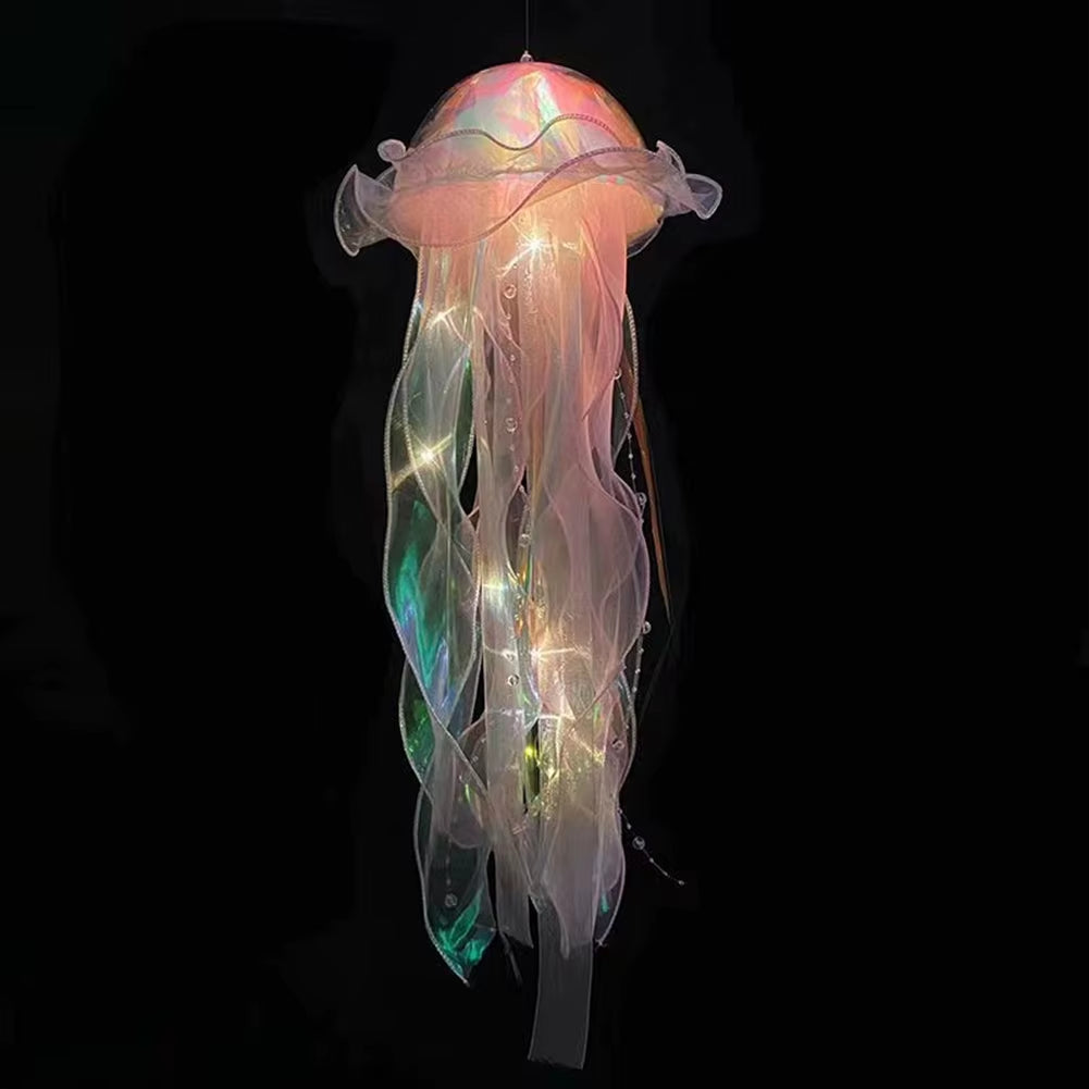 Jellyfish Lamp Jellyfish Atmosphere Night Light Button Battery Hanging Ceiling Lantern Creative Jellyfish Lantern Photo Props