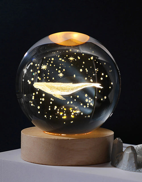 Load image into Gallery viewer, Crystal Ball Night Lights Glowing Planet Galaxy Astronaut 3D Moon Table Lamp USB Atmosphere Lamp Tabletop Decorations Kid Gifts
