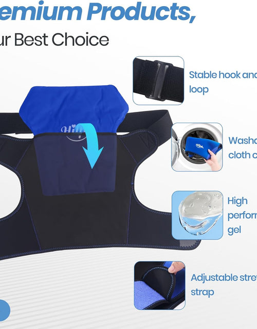 Load image into Gallery viewer, Shoulder Ice Pack Wrap, Rotating Cuff Cold Therapy, Reusable Ice Pack Hot and Cold Shoulder Brace for Tendonitis, Shoulder Pain Relief, Post-Operative Shoulder Recovery
