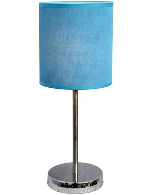 Load image into Gallery viewer, 11.81&quot; Basic Chrome Mini Table Lamp with Fabric Shade, Red
