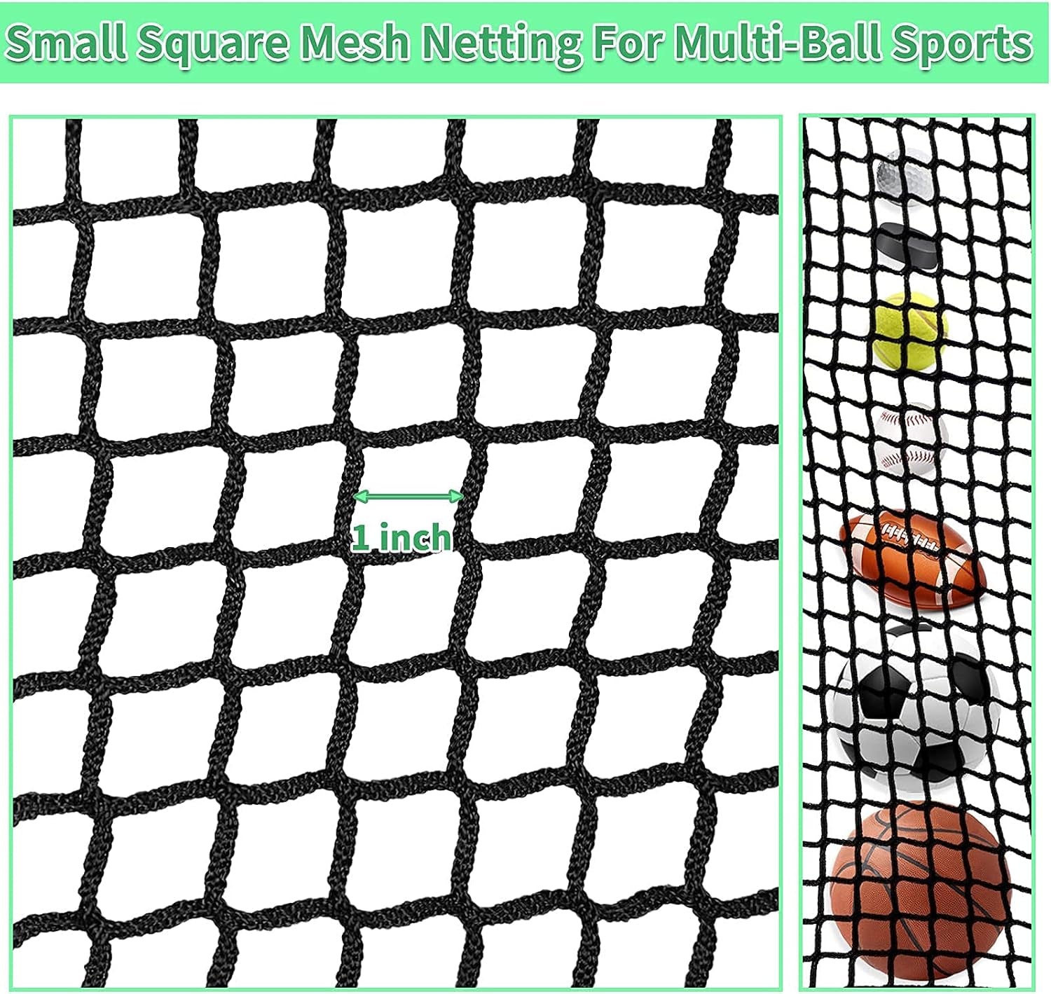 Golf Practice Net Golf Ball Hitting Netting,Heavy Duty Nylon Golf Sports Netting Barrier Nets 10X10Ft/10X15Ft/10X20Ft