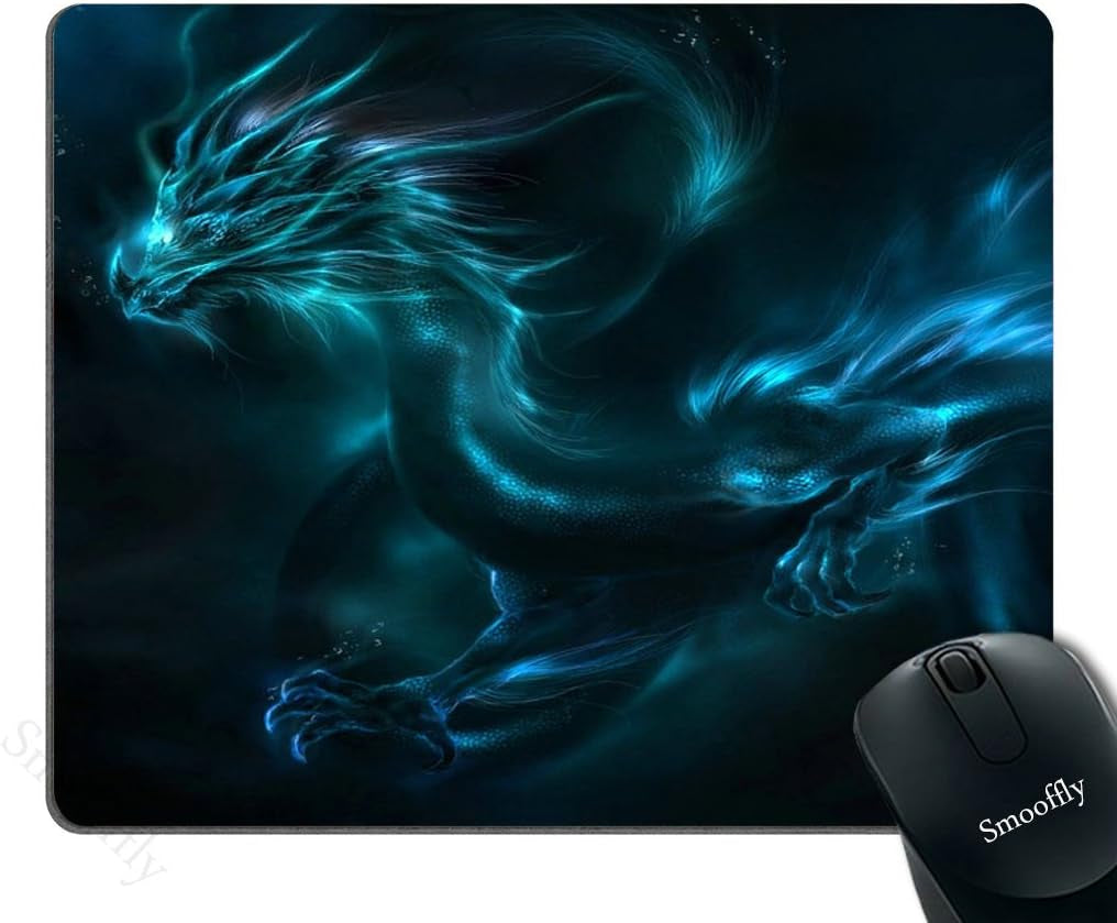 Mouse Pad Unique Design Mouse Pad Cool Blue Dragon Design Gaming Mousepad