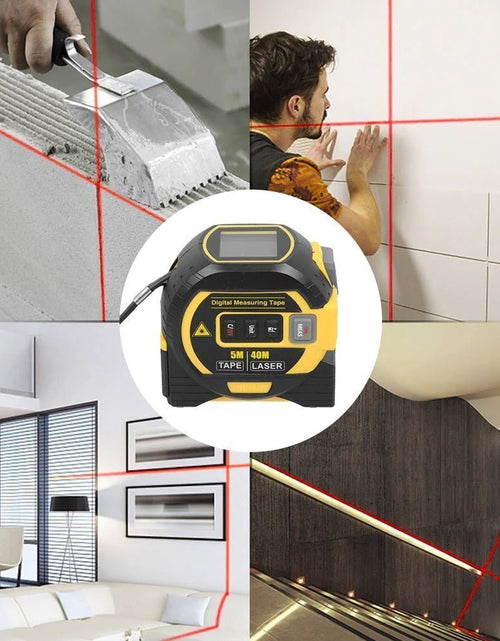 Load image into Gallery viewer, 3 in 1 Digital Laser Tape Measure 130Ft/40M Laser Distance Meter Auto Lock Measuring Tape Range Finder
