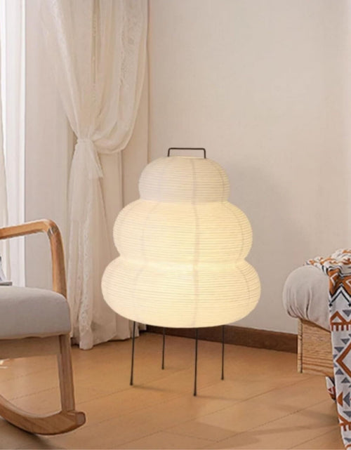 Load image into Gallery viewer, Noguchi Style Lamp, Akari Lamp, Paper Lantern Lamp, Floor Paper Lamp, Rice Pa...
