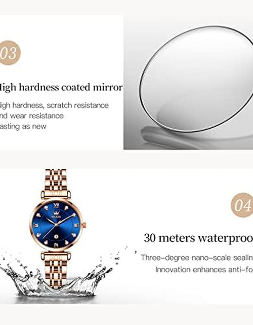 Load image into Gallery viewer, Women Watches Japanese Quartz Waterproof Wristwatch Stainless Steel Strap Fashion Dress Luminous Lady Watch Bracelet Sets Valentines Day Gifts
