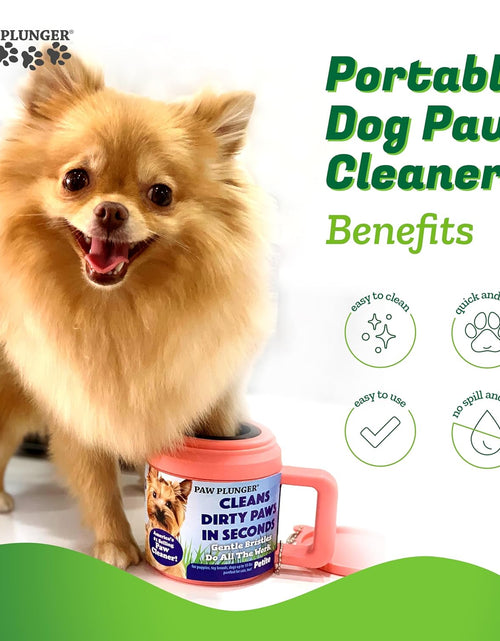 Load image into Gallery viewer, – the Muddy Paw Cleaner for Dogs – Saves Carpet, Furniture, Bedding and Cars from Dirty Paw Prints – Use This Dog Paw Cleaner after Walks – Soft Bristles, Convenient Cup Handle
