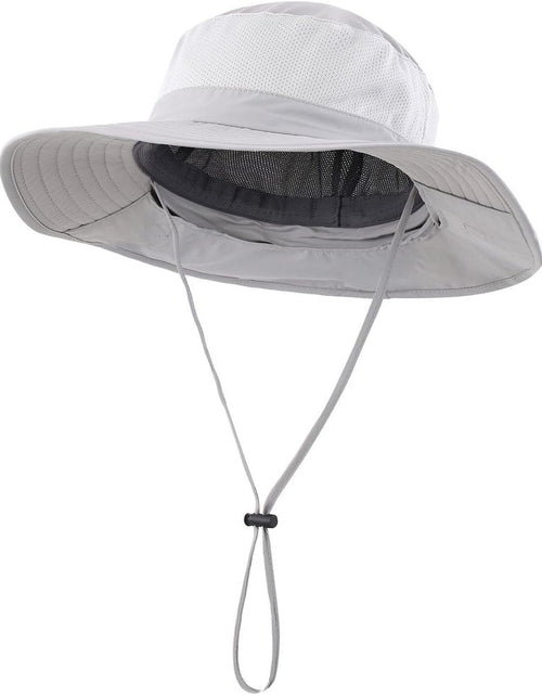 Load image into Gallery viewer, Outdoor UPF50+ Mesh Sun Hat Wide Brim Fishing Hat with Neck Flap
