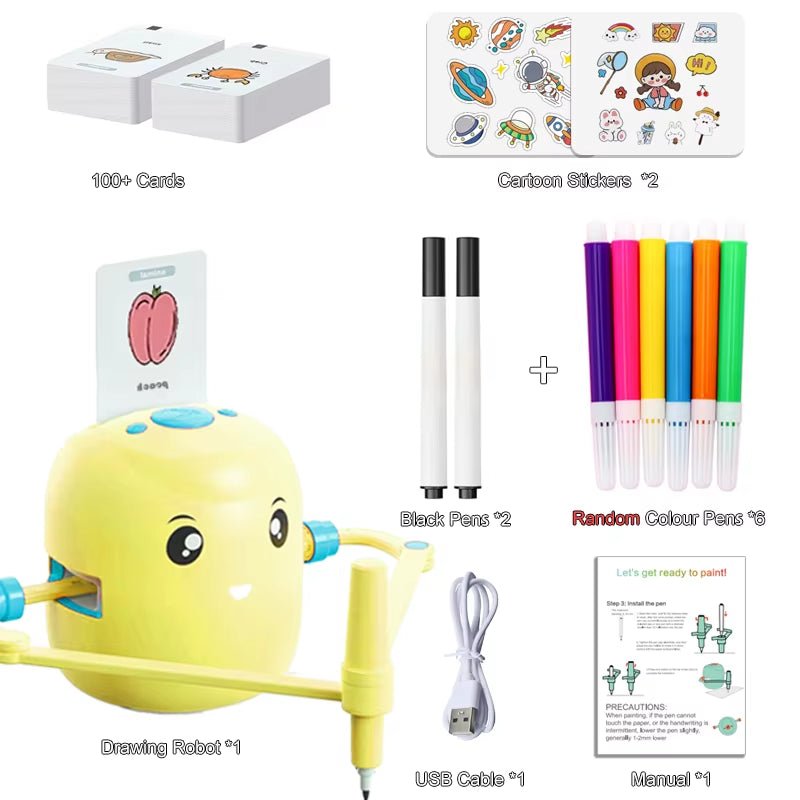 Smart Drawing Robot Intelligent Painting Robot Kids Drawing Toys for Children Birthday Gifts for Girls Early Educational Toys