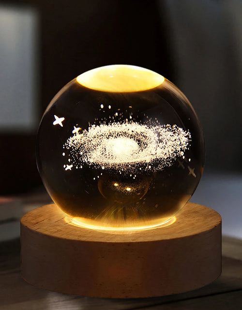 Load image into Gallery viewer, Crystal Ball Night Lights Glowing Planet Galaxy Astronaut 3D Moon Table Lamp USB Atmosphere Lamp Tabletop Decorations Kid Gifts
