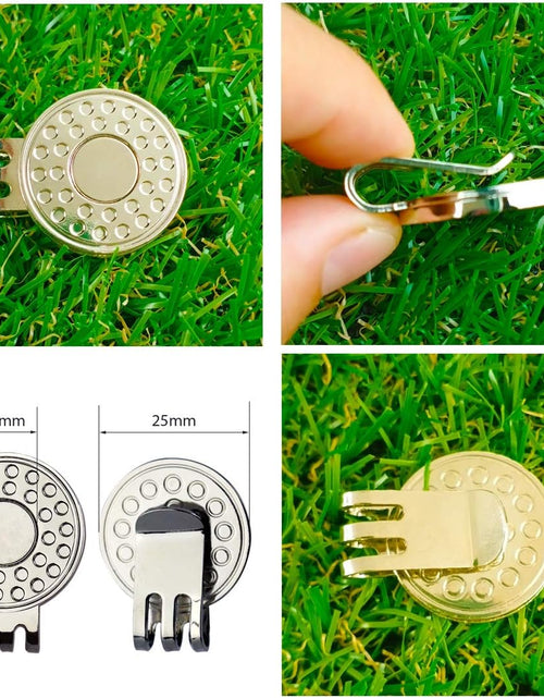 Load image into Gallery viewer, Golf Ball Markers with Hat Clips Value Sets for Men Women Golfer, Removable Attaches Easily to Golf Cap Premium Gifts
